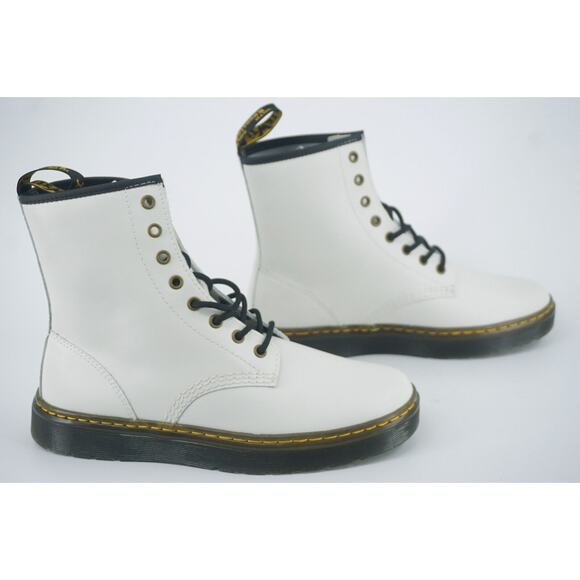 Doc Martens Zavala White 8 Eyelet Combat Ankle Boot size 10 US 42 EU Black - Picture 10 of 10